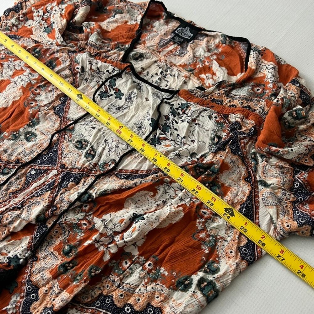 Angie Long Sleeve Boho Top Shirt Women Size 3X - Picture 3 of 10